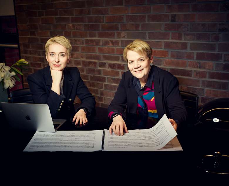 Ewa Bogusz-Moore (NOSPR General and Programme Director) and Marin Alsop ©Jacek Poremba