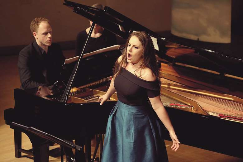 Festival director Joseph Middleton performs with soprano Louise Alder (Image courtesy of Leeds Lieder Festival)