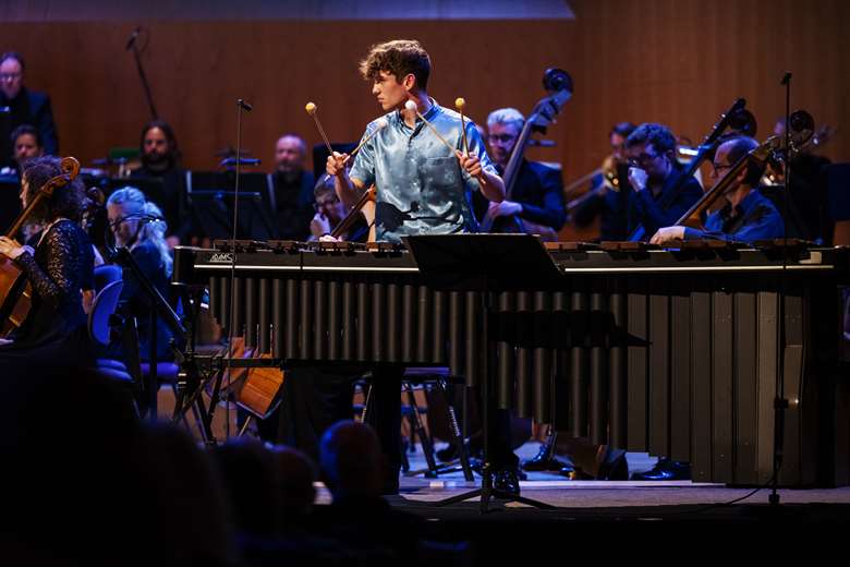Percussionist Jordan Ashman won the most recent edition of BBC Young Musician in 2022 (Image courtesy of the BBC)