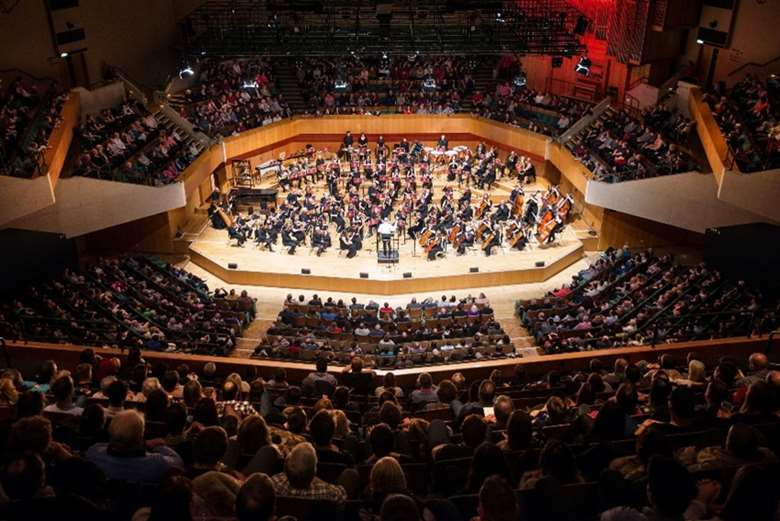 Inside St David's Hall, Cardiff