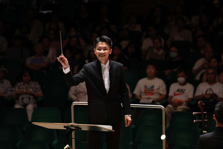 Taiwanese conductor Huang Wei–chieh brought his extensive understanding of Chinese music, and his experience as an Erhu player to the podium, winning the competition overall (Image courtesy of HKCO)