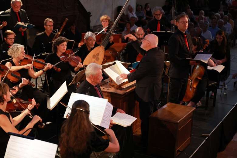 Ton Koopman (shown here leading the Amsterdam Baroque Orchestra & Choir): 'We started the festival to open up the doors of these Romanesque churches and fill them with music' © Jean-Michel Bale