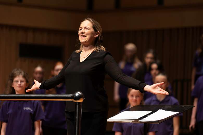 Joanna Tomlinson joined NYC as Principal Conductor in autumn 2019, and premiered three new commissions during her time in the role © Sara Platt