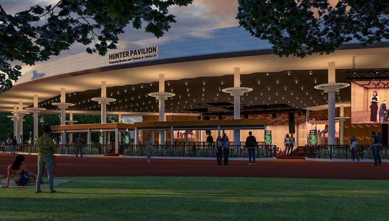 The first phase is set to include a complete renovation of Ravinia’s largest venue, the Pavilion, which will be renamed the Hunter Pavilion in recognition of a gift of $10 million from the Hunter Family Foundation © Ravinia/ Lohan Architecture